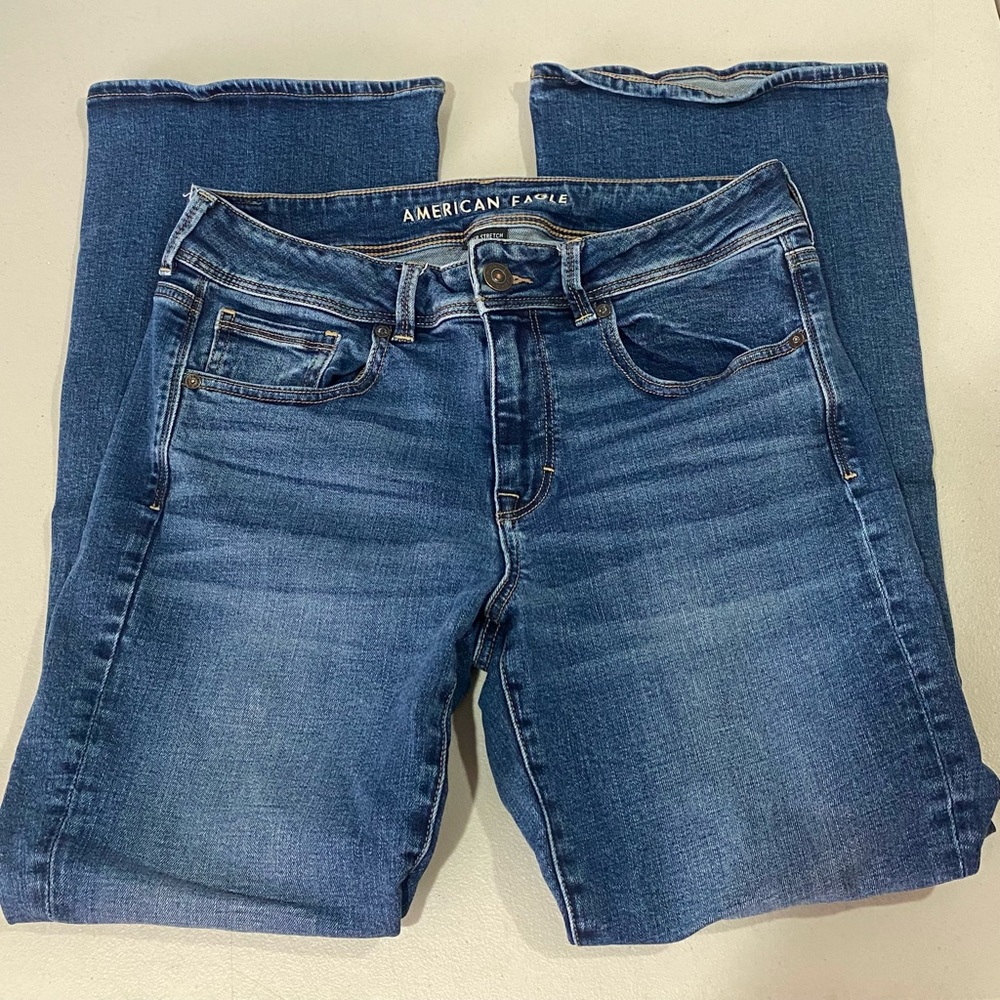 American Eagle Kick Boot Super Stretch Jeans Size 12 Short